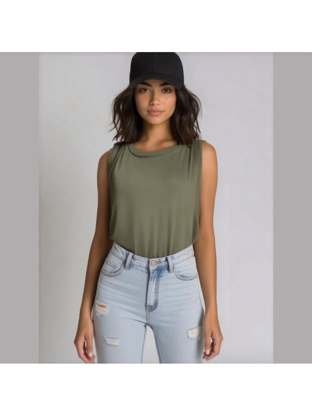 Women's The North Face Tank Top XL Olive
